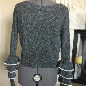Express Ruffle sleeve sweater. XS